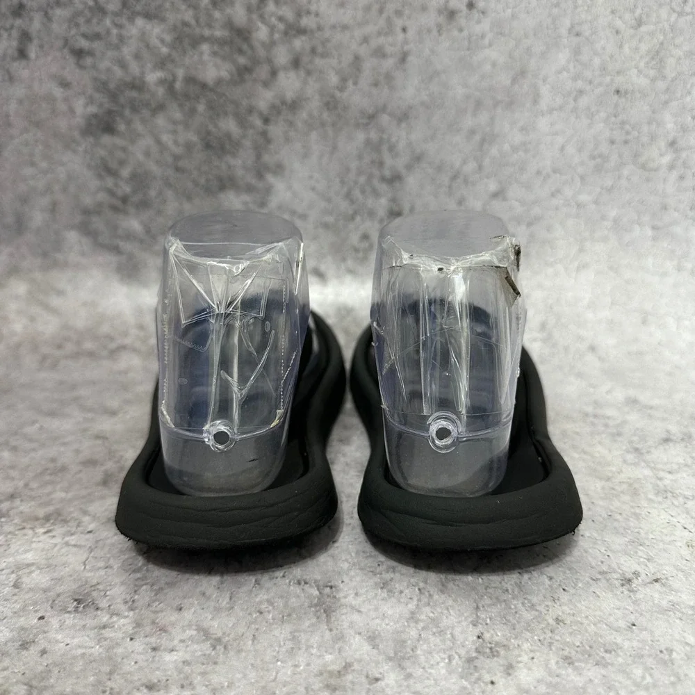REI Co-op Flip Flop Kids 5 Black Eco-Friendly Sustainable Thong Sandals Scraps